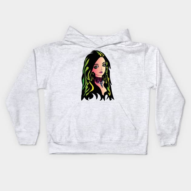 Beautiful Girl Kids Hoodie by SVGdreamcollection